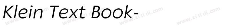 Klein Text Book字体转换